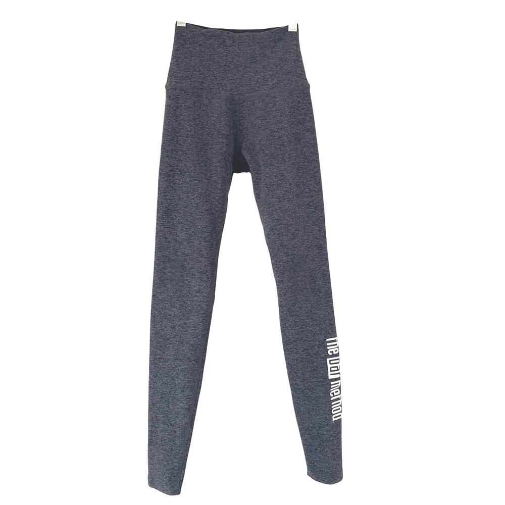 Beyond Yoga Spacedye Leggings Size S Heathered Blue *EUC Logo The Bar Method